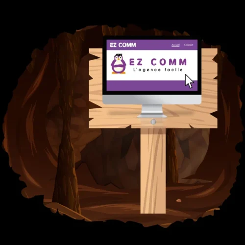 Image montrant un ecran avec notre site web