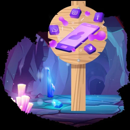 Image d'un smartphone pour les réseaux sociaux