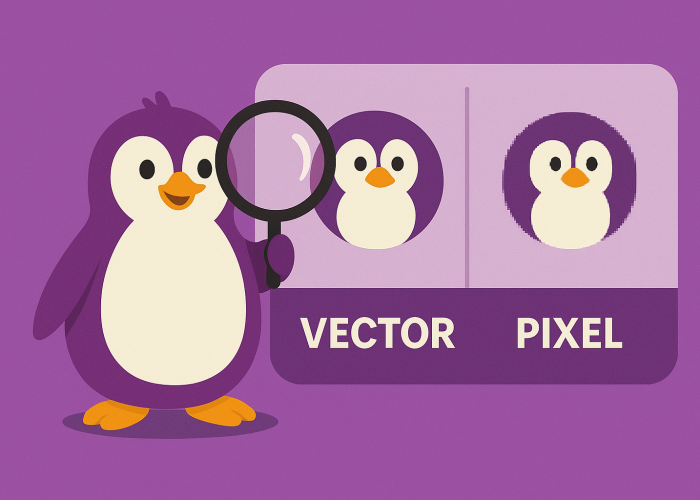 Importance de la vectorisation pour les logos et impressions Exemple de logo vectorisé comparé à un logo pixelisé